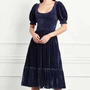 Hill House Louisa Navy Velvet Dress